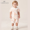 英氏23夏款女宝宝纯棉短袖可爱公主花边领套头连体衣YRHBJ2P274A 商品缩略图0