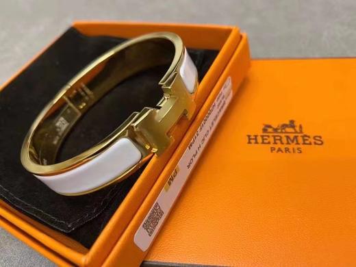 【预定款】爱马仕 Hermes 男女通款窄版珐琅 Clic H手镯 商品图4