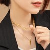 盐岛ART菱形嵌套手工项链高级感颈链法式锁骨链 商品缩略图3