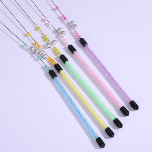 玲宠宠物猫咪逗猫棒羽毛铃铛钢丝杆互动玩具钢丝羽毛逗猫杆柔韧安全 商品图3