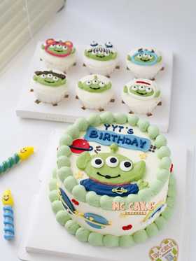 三眼仔手绘蛋糕