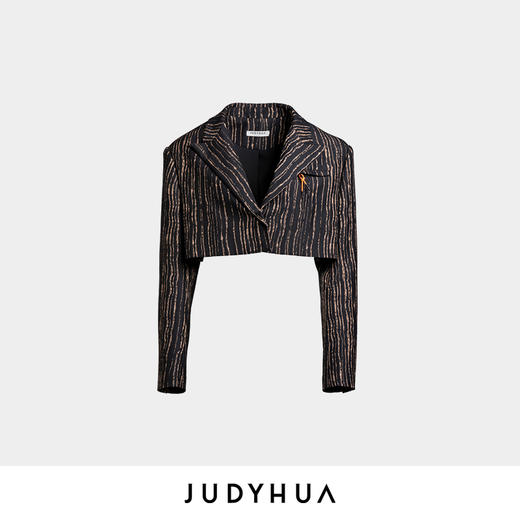 JUDYHUA 树纹肌理设计款西装 商品图3