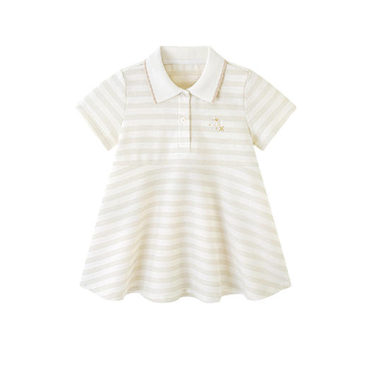 英氏儿童连衣裙2023夏季新款女宝翻领洋气学院风裙子YRLCJ2P415A 商品图6