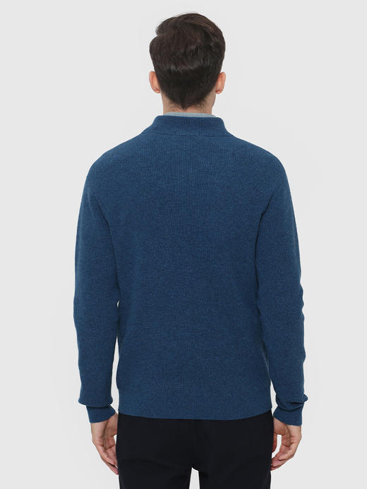 callisto蓝色全羊绒半高领拉链款 FRKNW069H 商品图2