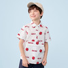 mettekids男童短袖衬衫夏季儿童洋气休闲衬衣中大童字母印花上衣 商品缩略图1