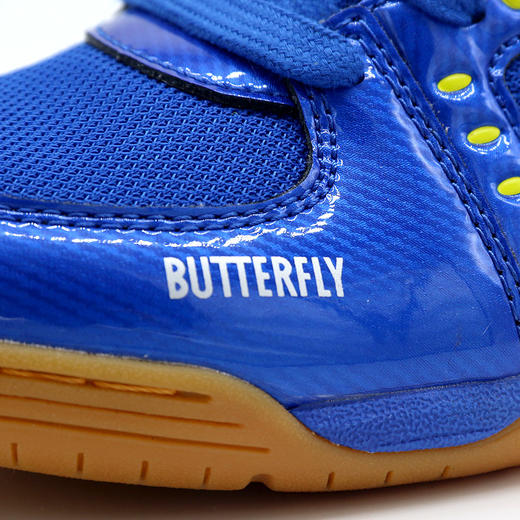 Butterfly蝴蝶乒乓球鞋 CHD-6 专业儿童乒乓球鞋 小学生运动鞋 蓝黄色 商品图4