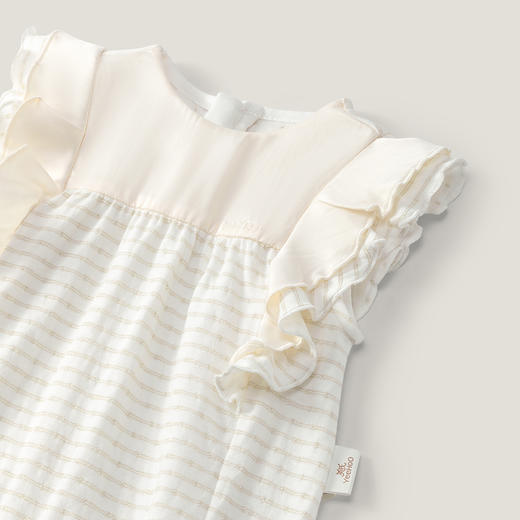 英氏女童哈衣2023新款春夏公主风短哈连体衣短袖薄款YRHBJ2P266A 商品图2