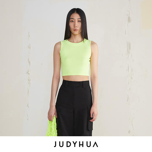 JUDYHUA 极简无袖短上衣 商品图0