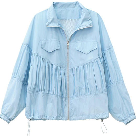 QYMLRX-LZA21-Y, 女士防晒服春夏新款长袖拉链款休闲上衣时尚气质外出防晒外套女 商品图4