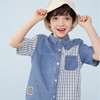 mettekids儿童短袖牛仔衬衫夏季男童纯棉衬衣中大童休闲撞色上衣 商品缩略图2