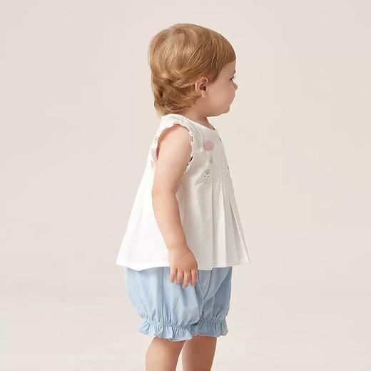 英氏女童套装夏季新品无袖背心灯笼裤纯棉两件套YRABJ2P294A 商品图3
