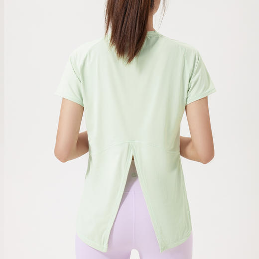 时尚后开叉运动T恤两穿健身瑜伽瑜伽段短袖VTX8024 商品图4