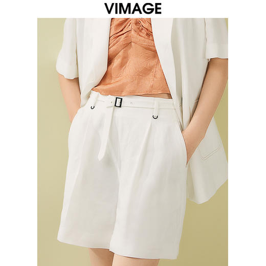 VIMAGE纬漫纪夏季新款高腰显瘦休闲短裤女V1905505 商品图3