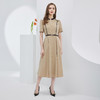 NF8C5斯尔丽瑟俪2023春夏新款撞色小立领显瘦装饰线收腰大摆简洁连衣裙 商品缩略图3