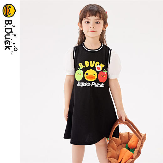 B.Duck小黄鸭童装夏季针织连衣裙105-150 BF2480013 商品图4