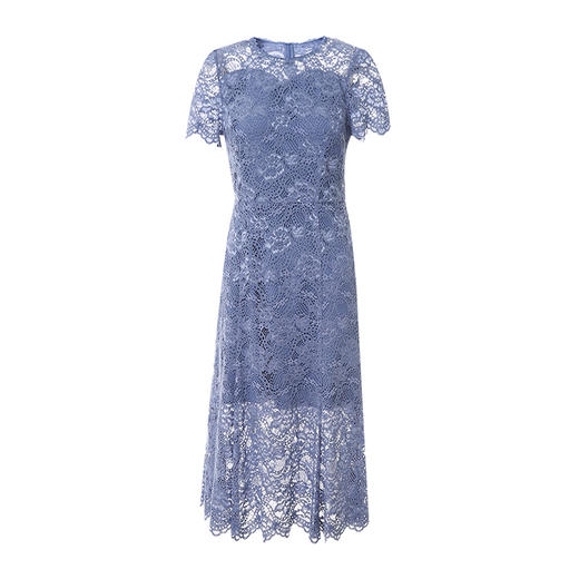 EITIE爱特爱夏季新款洋气镂空蕾丝显瘦收腰连衣裙女裙7007732 商品图5