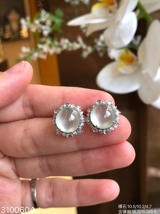 玻璃蛋面耳钉 55999【3100604】 商品图3