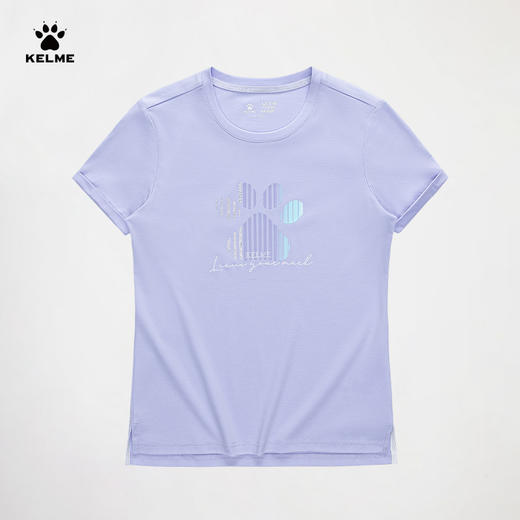 卡尔美夏季新款科学艺术城系列运动休闲纯棉短袖T恤 商品图3