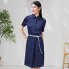EITIE爱特爱夏季新款气质通勤百搭褶皱显瘦衬衫连衣裙7007723 商品缩略图1