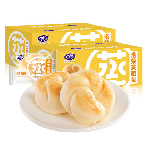 【自营】港荣蒸面包 奶黄味460g 商品图1