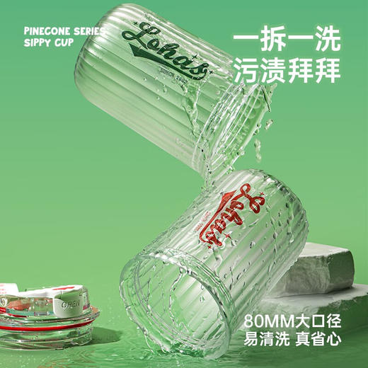炊大皇（COOKER KING）咖啡杯高颜值Tritan材质加厚塑料杯吸管直饮两用男女生吸管杯水杯450ml 商品图4