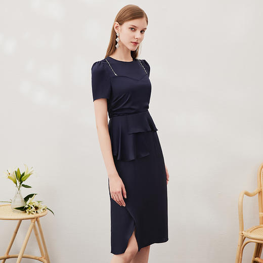 EITIE爱特爱夏季新款法式优雅气质显瘦连衣裙7007724 商品图2