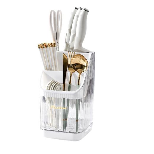 「多种用途！收纳实力派」刀架置物架厨房用品筷子勺子锅盖收纳整理盒粘板一体筷子筒 商品图4