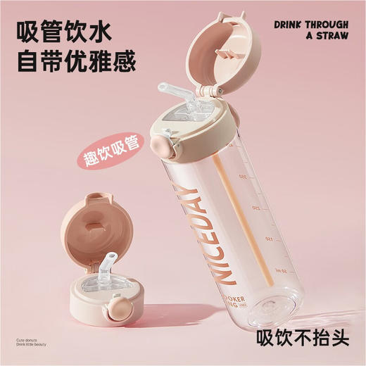 炊大皇（COOKER KING）水杯大容量运动随手杯高颜值健身弹盖杯男女士学生塑料杯 520ml 商品图4