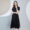 NF8B9斯尔丽瑟俪2023年新品法式浪漫收腰大摆小立领连衣裙 商品缩略图2