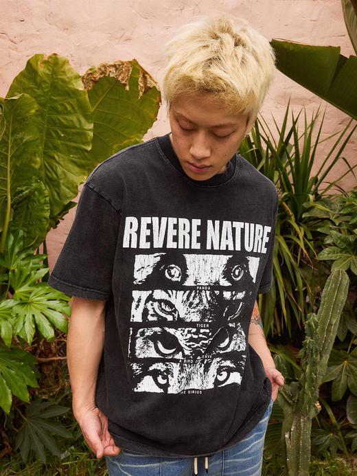 【潮流风尚专区】OSSANCH 动物爆裂纹水洗印花T 商品图3