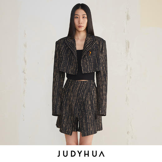 JUDYHUA 树纹肌理设计款西装 商品图0