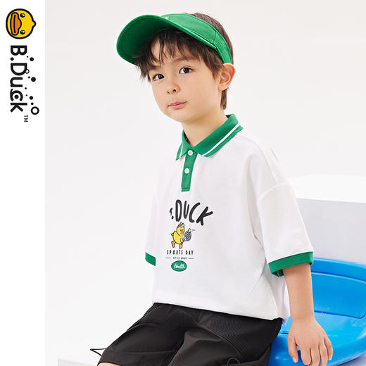 B.Duck小黄鸭童装夏季短袖POLO衫105-150 BF2403002 商品图4