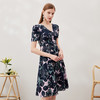 EITIE爱特爱夏款新品时尚V领显瘦高腰舒适印花连衣裙7007769 商品缩略图1