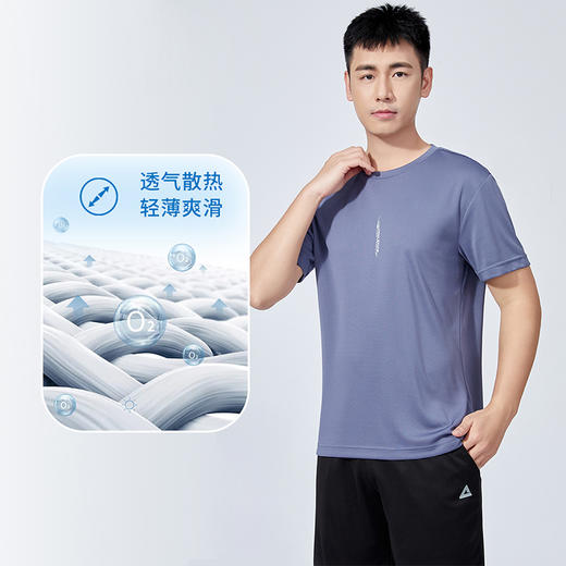 【运动两件套】男子运动套装户外跑步男式t恤+短裤休闲套装男DF132041 商品图6