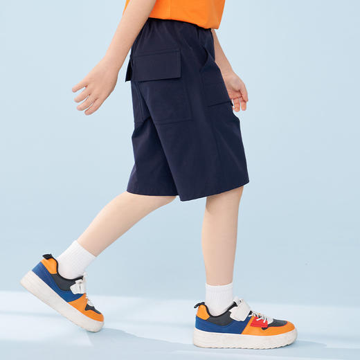mettekids男童短裤夏季儿童休闲运动工装裤中大童时尚薄款五分裤 商品图2