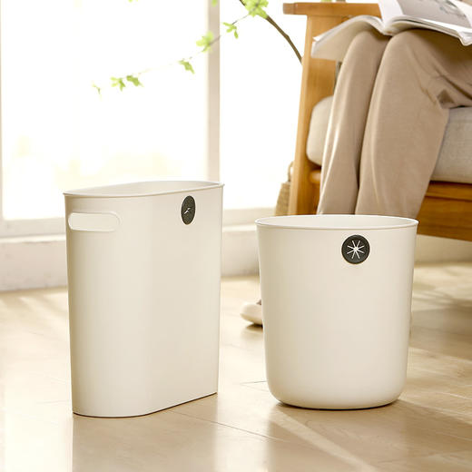 FaSoLa 夹缝垃圾桶厕所卫生间按压式带盖纸篓家用客厅窄缝超窄便纸桶 商品图8