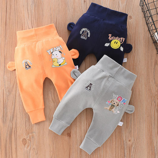 【宝宝双面绒PP长裤】儿童德绒裤子可开档宝宝春秋pp裤婴幼儿外穿高腰护肚长裤保暖童裤 商品图0