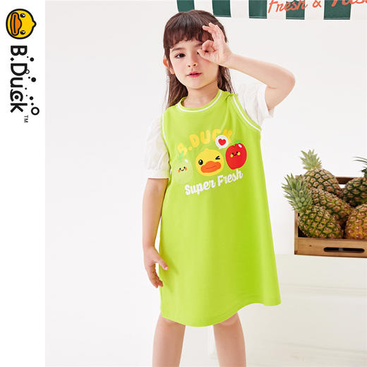 B.Duck小黄鸭童装夏季针织连衣裙105-150 BF2480013 商品图2