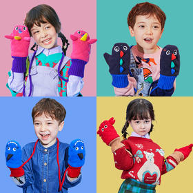 Lemonkid柠檬宝宝神奇萌宝贝冬季加厚保暖儿童手套