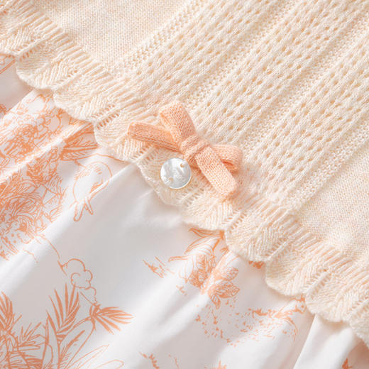 英氏婴儿短蛤衣23夏季新款女宝短哈连体衣包屁衣爬服YRHBJ2P265A 商品图2