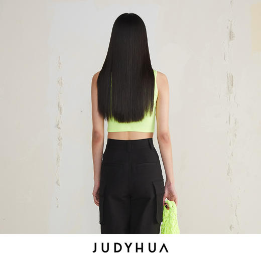 JUDYHUA 极简无袖短上衣 商品图2