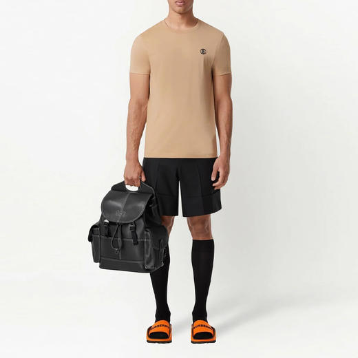 BURBERRY 巴宝莉 男士TB专属标识装饰棉质圆领短袖T恤 卡其色 8053424 A7405 商品图3