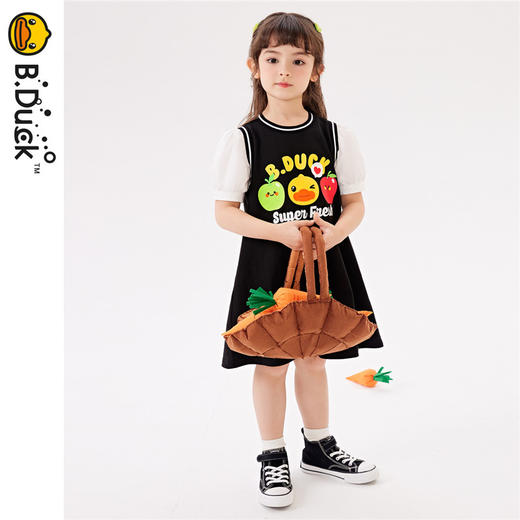 B.Duck小黄鸭童装夏季针织连衣裙105-150 BF2480013 商品图3