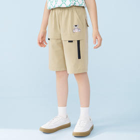mettekids男童短裤夏季儿童休闲运动工装裤中大童时尚薄款五分裤