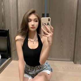 第二件立减8元【百搭挂脖式小背心 性感显瘦！】性感挂脖内衣自带女神属性，不挑身材，内搭外穿都好看，自带胸垫免穿内衣，聚拢打底美背抹胸固定杯外穿透气大露背裹胸女士