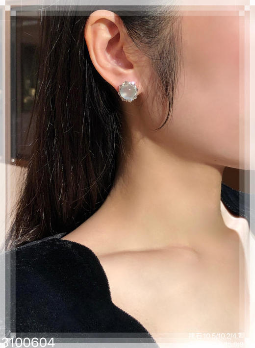 玻璃蛋面耳钉 55999【3100604】 商品图4