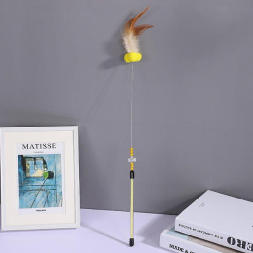 玲宠宠物猫咪逗猫棒羽毛铃铛钢丝杆互动玩具钢丝羽毛逗猫杆柔韧安全 商品图6