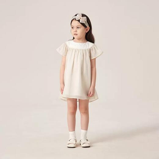 英氏女童连衣裙2023夏季新款飞袖公主裙宝宝礼服裙子YRLCJ2P281A 商品图1
