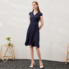 EITIE爱特爱夏季新款优雅气质V领洋气显瘦连衣裙女7007722 商品缩略图9