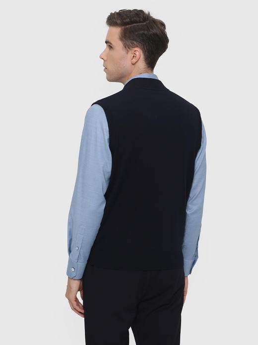 callisto藏青毛晴拉链开衫棒球领针织马甲 FRVST008C 商品图2